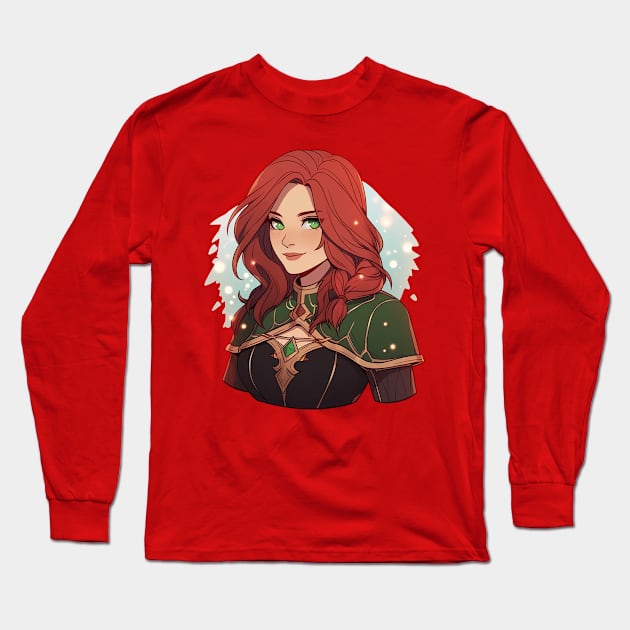 Festive Smile Long Sleeve T-Shirt by A.Artistries